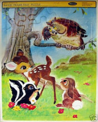 Walt Disney's BAMBI, THUMPER, FLOWER © 1966 Whitman Tray Puzzle 4507